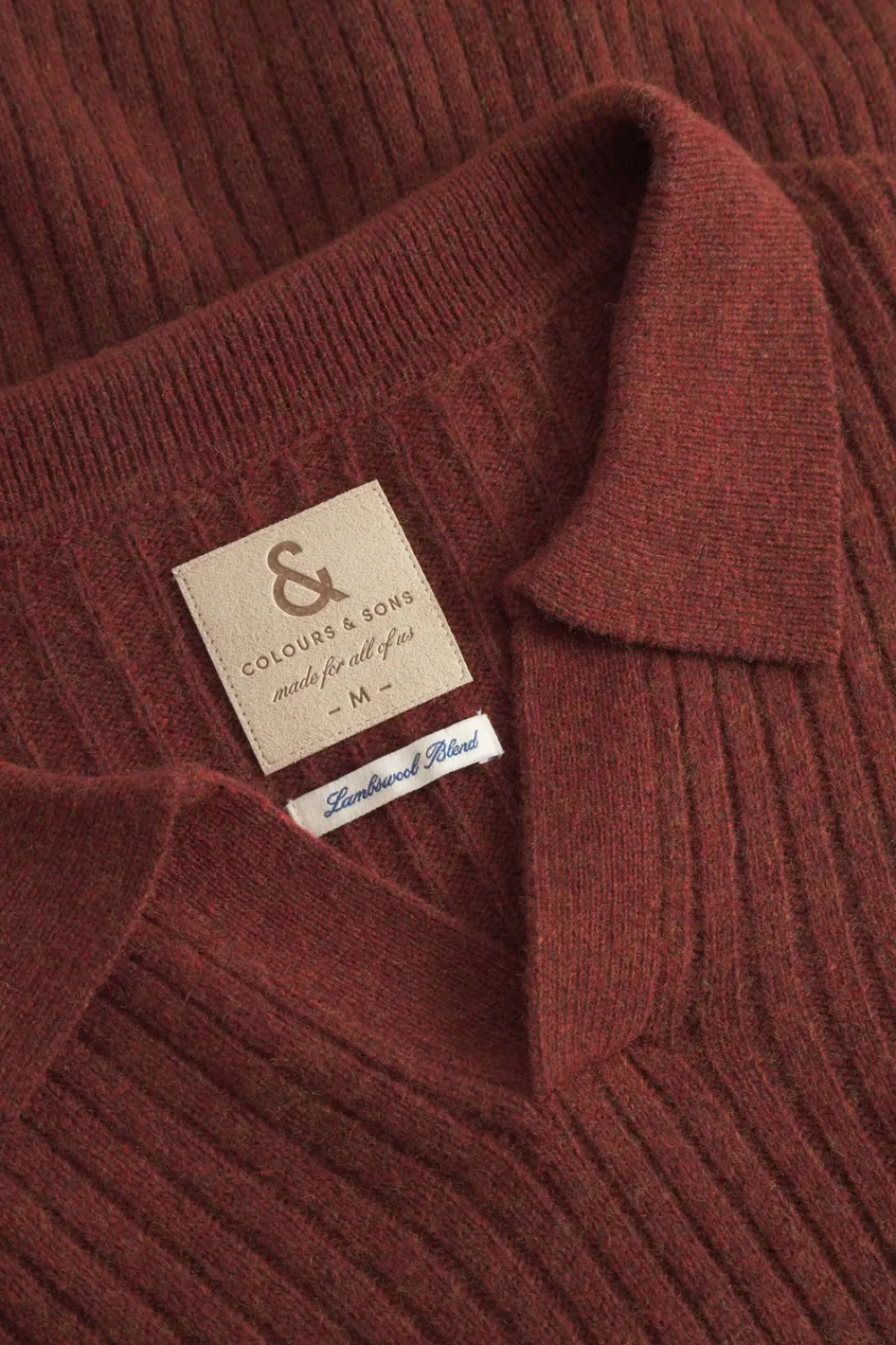 Colours & Sons Pullover Johnny Kragen - Brandy*Herren Pullover