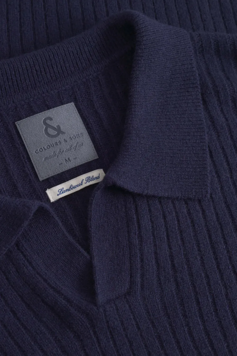Colours & Sons Pullover Johnny Kragen - Navy*Herren Pullover