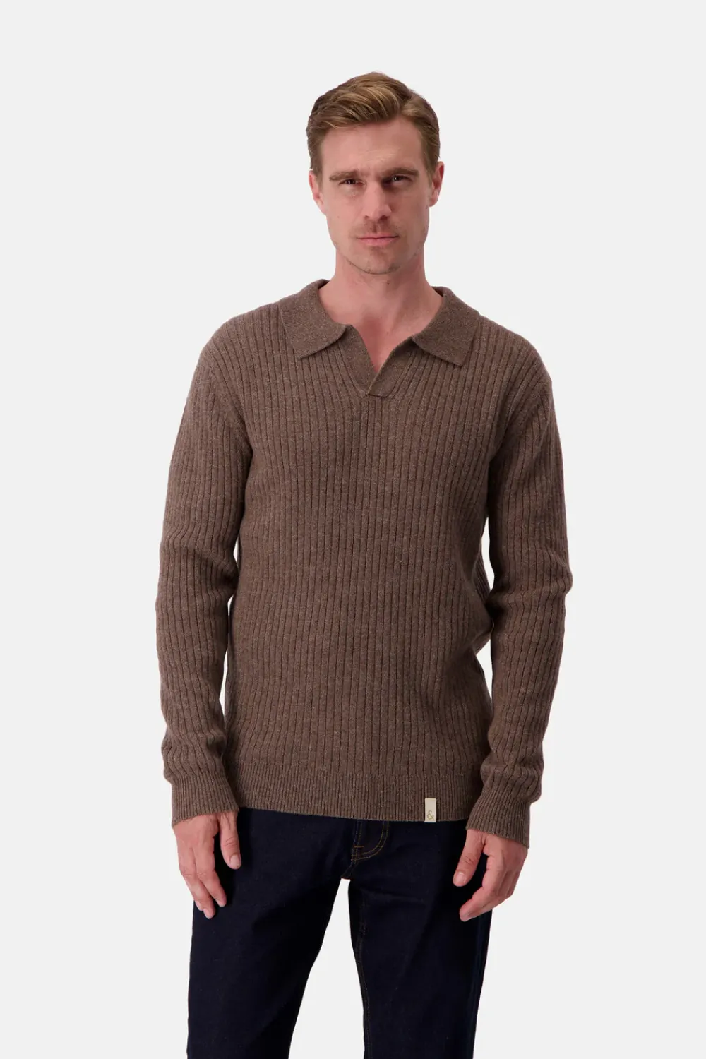 Colours & Sons Pullover Johnny Kragen - Soil*Herren Pullover