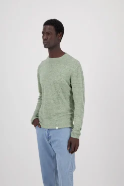 Colours & Sons Pullover Leinen - Lime*Herren Pullover