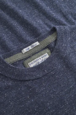 Colours & Sons Pullover Silk Blend - Navy*Herren Pullover