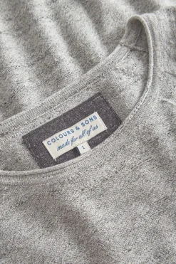 Colours & Sons Pullover Slub - Silver*Herren Pullover