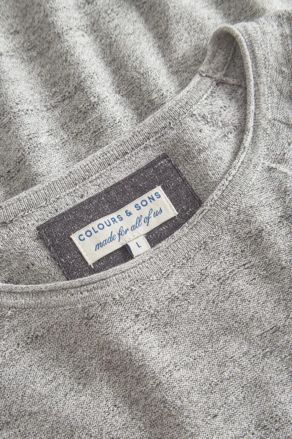 Colours & Sons Pullover Slub - Silver*Herren Pullover