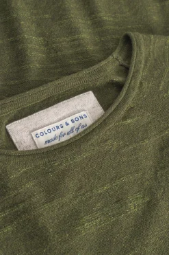 Colours & Sons Pullover Slub - Yucca*Herren Pullover