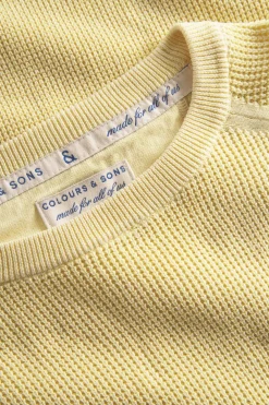 Colours & Sons Roundneck Basic - Lemon*Herren Pullover|Pullover