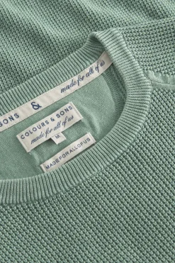 Colours & Sons Roundneck Basic - Pistachio*Herren Pullover|Pullover