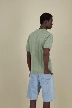 Colours & Sons Strick Polo - Wasabi*Herren Pullover|T-Shirts & Polos