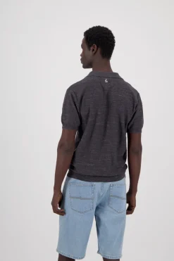 Colours & Sons Strickpolo - Anthracite*Herren T-Shirts & Polos