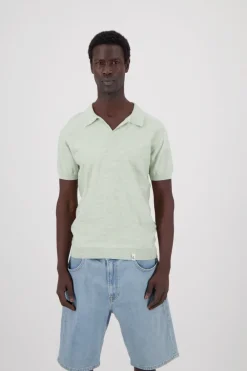 Colours & Sons Strickpolo - Lime*Herren T-Shirts & Polos