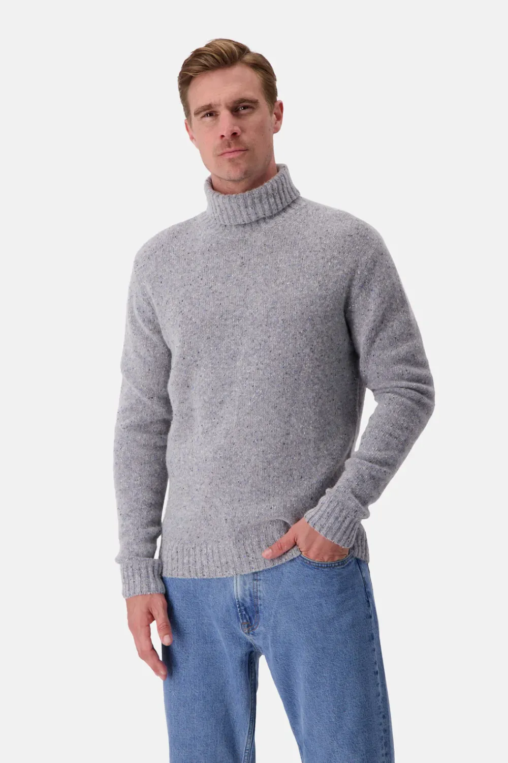 Colours & Sons Strickpullover Donegal - Silver*Herren Pullover