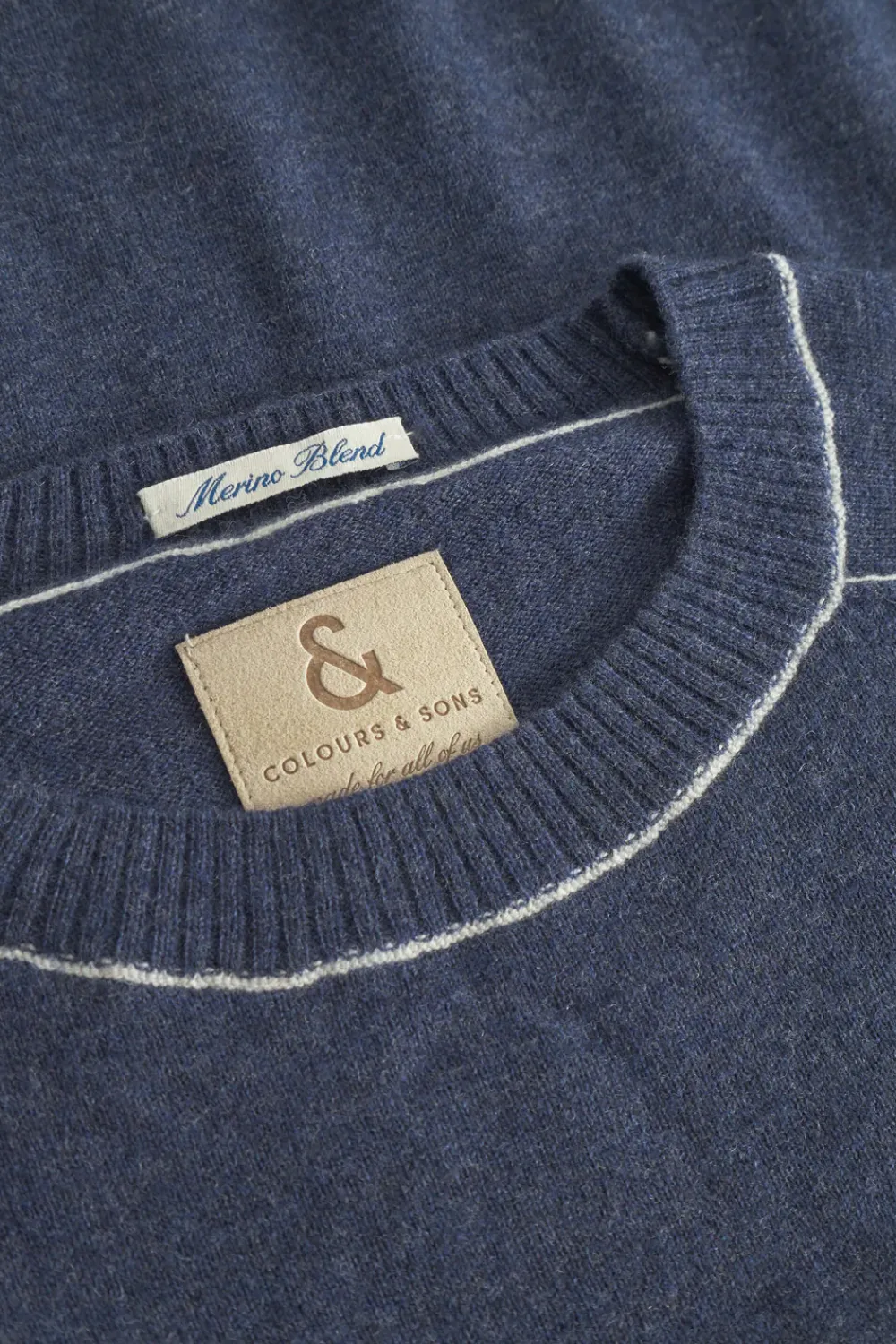 Colours & Sons Strickpullover Merino Blend - Navy*Herren Pullover