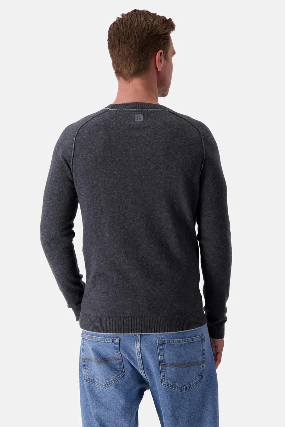 Colours & Sons Strickpullover Merino Blend - Anthracite*Herren Pullover