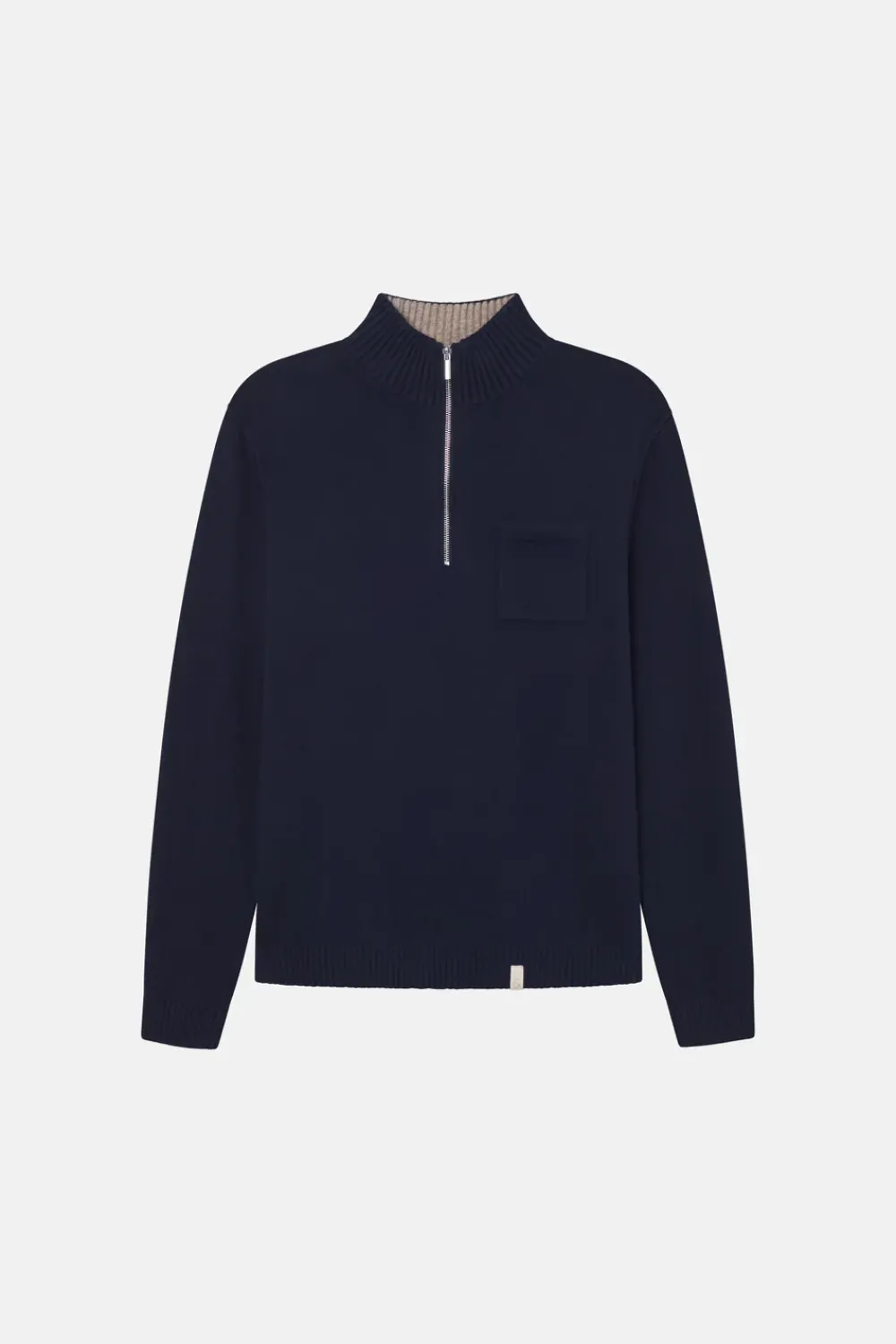 Colours & Sons Strickpullover Mock-Zip - Navy*Herren Pullover