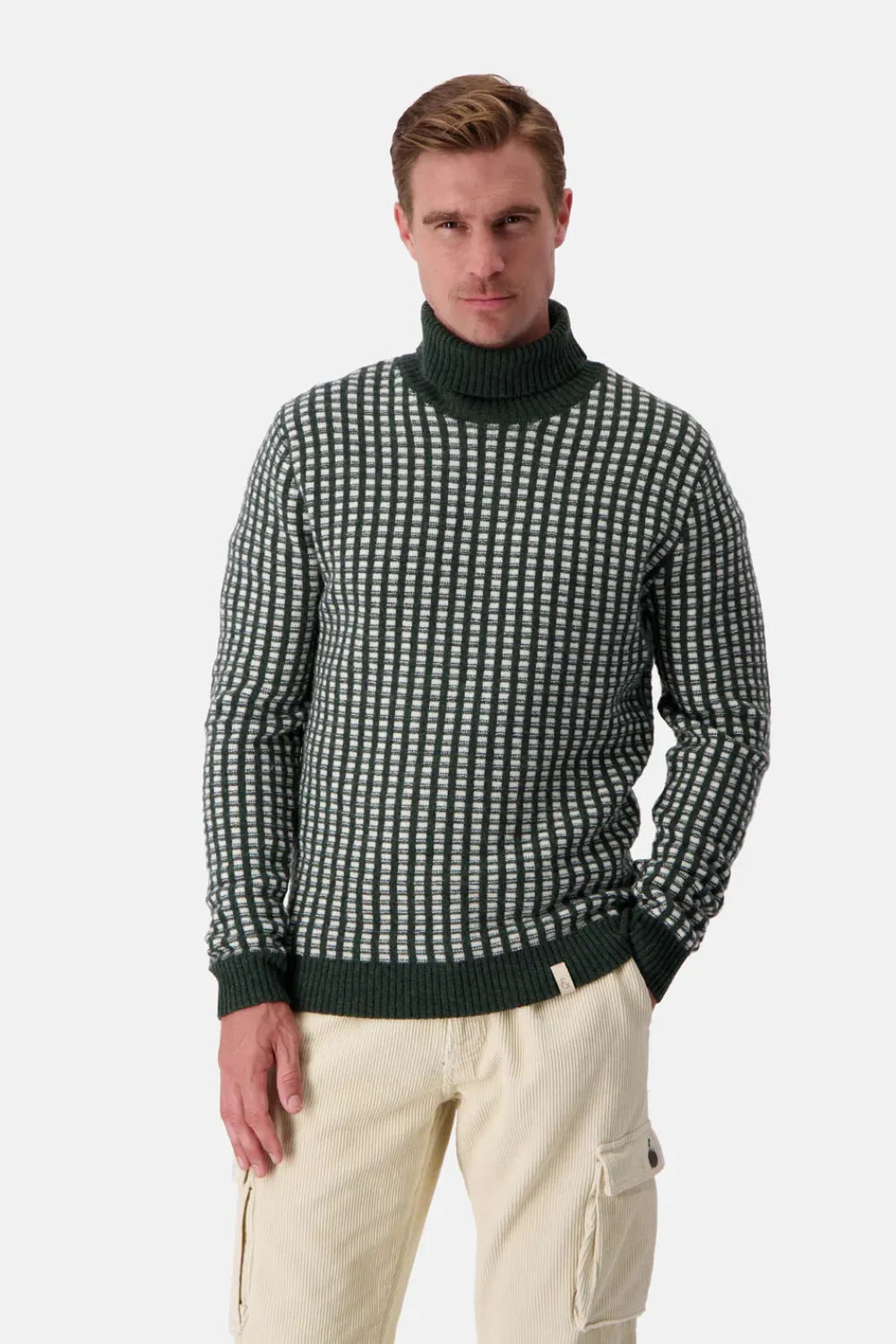 Colours & Sons Strickpullover-gemustert - Yucca-Offwhite*Herren Pullover