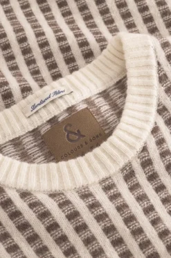 Colours & Sons Strickpullover-gemustert - Offwhite-Soil*Herren Pullover