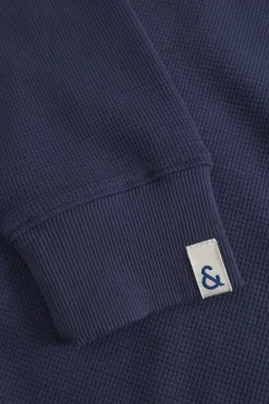 Colours & Sons Sweatshirt Strukturiert - Navy*Herren Sweatshirts