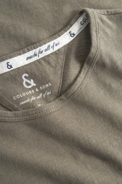 Colours & Sons T-Shirt Slub - Olive*Herren T-Shirts & Polos|T-Shirts & Polos