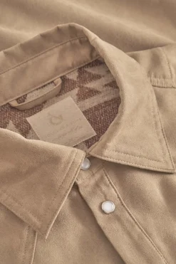 Colours & Sons Wildleder Shirt - Beige*Herren Hemden