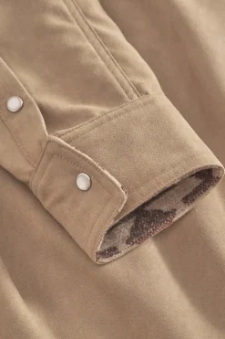 Colours & Sons Wildleder Shirt - Beige*Herren Hemden