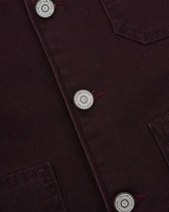 Colours & Sons Worker Jacket Coloured Denim - Port Wine*Herren Jacken