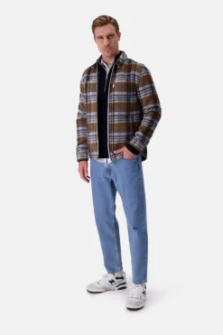Colours & Sons Worker Jacket-Zipped - Tobacco Check*Herren Jacken