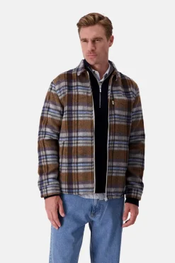 Colours & Sons Worker Jacket-Zipped - Tobacco Check*Herren Jacken