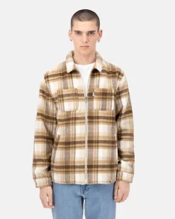 Colours & Sons Worker Jacket-Zipped - Tobacco Check*Herren Jacken