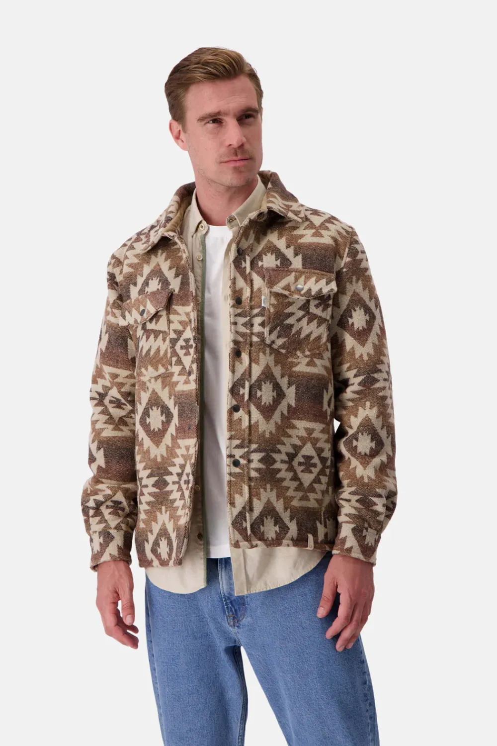 Colours & Sons Workerjacket - Beige Ethno*Herren Jacken