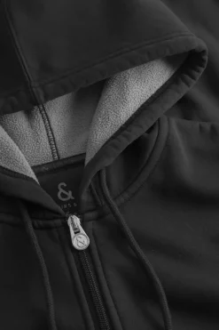 Colours & Sons Zip Hoodie-washed - Anthracite*Herren Sweatshirts