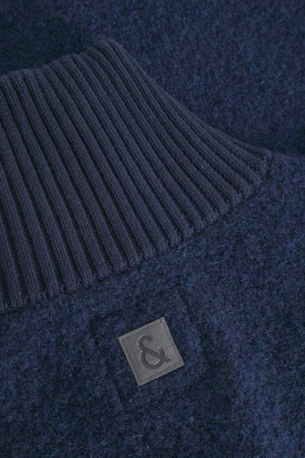 Colours & Sons Zip Strickjacke-Bouclé - Navy*Herren Pullover