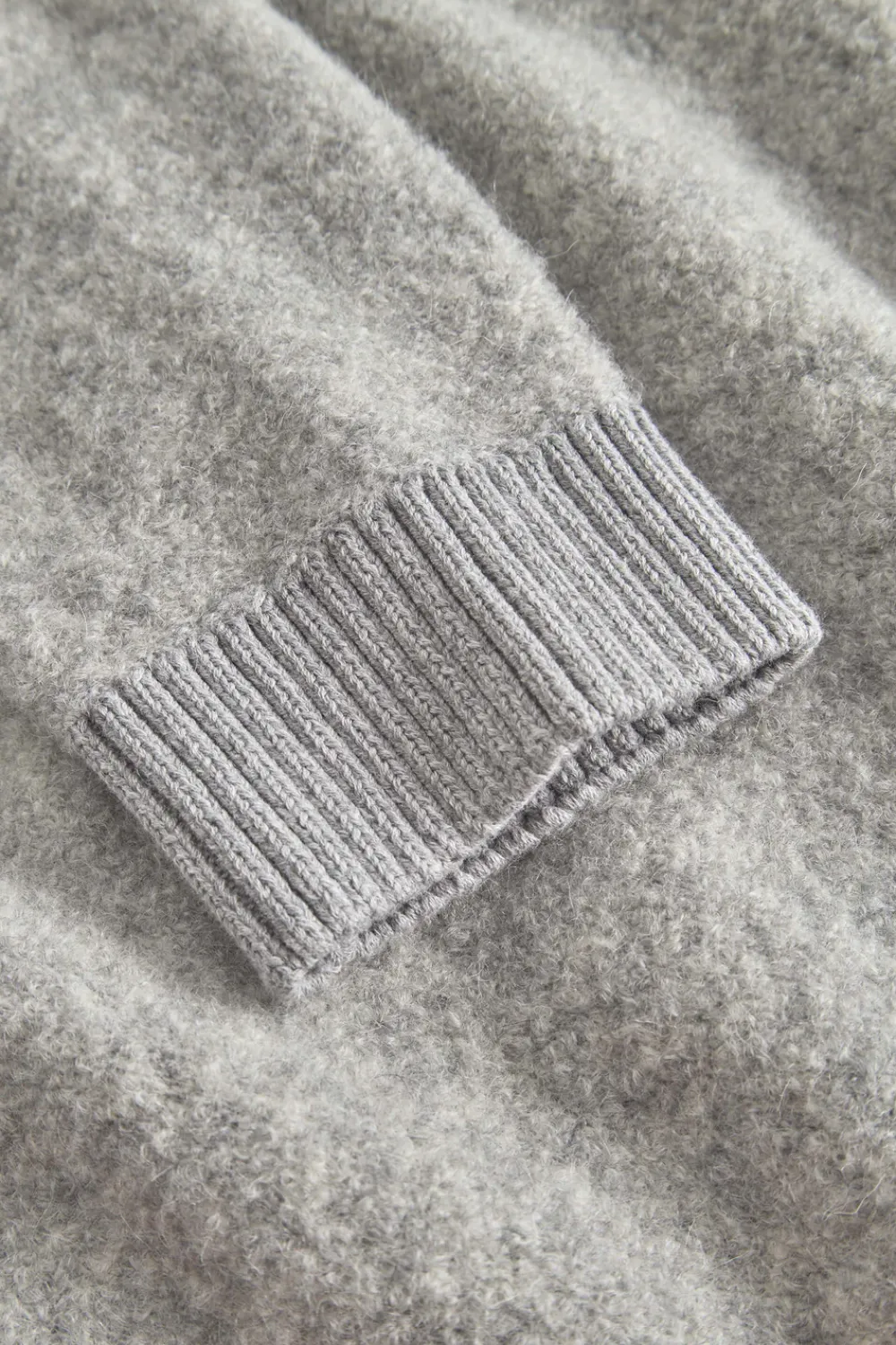 Colours & Sons Zip Strickjacke-Bouclé - Silver*Herren Pullover