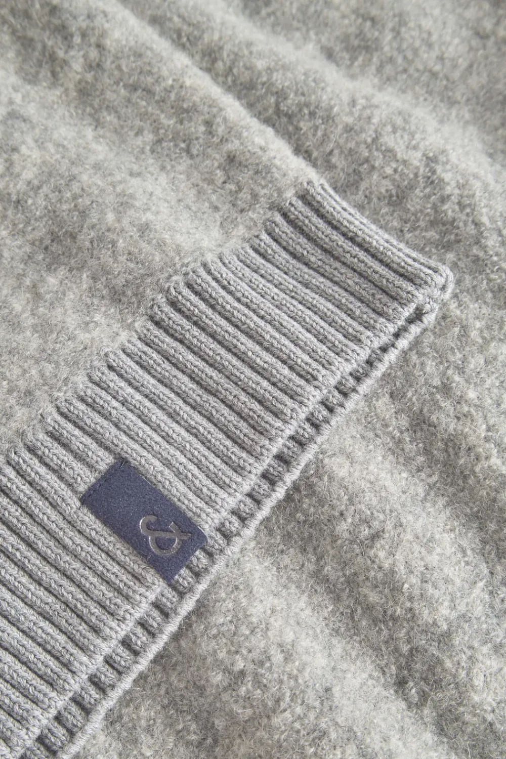 Colours & Sons Zip Strickjacke-Bouclé - Silver*Herren Pullover